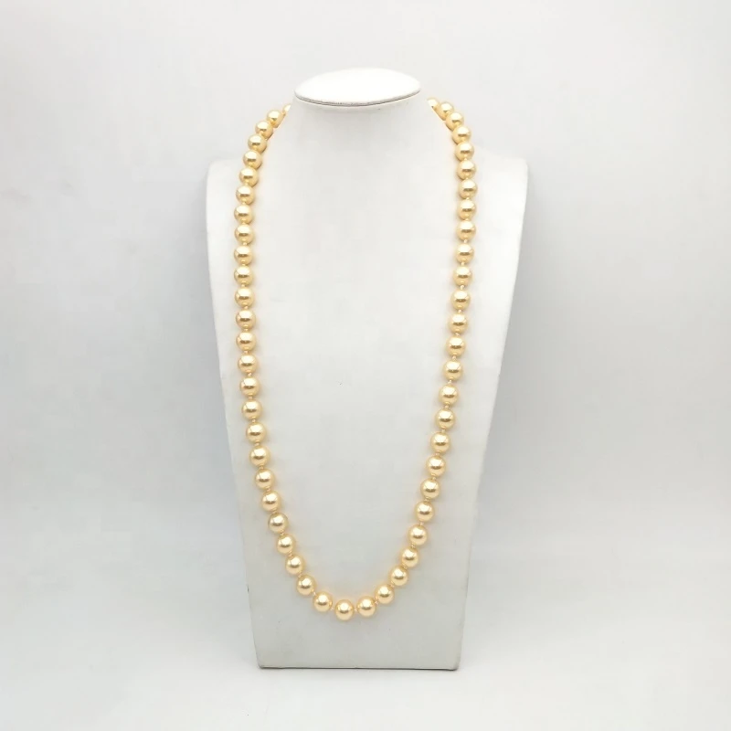 gold pearl necklace pearl knotted necklaces women high quality custom made