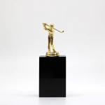 Golf Game World Cup Crystal Metal Craft Trophy