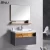Import Good price customized french style bathroom furniture grey wall hung wooden vanity cabinet set with square mirror from China
