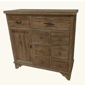 Good quality 8 drawers vintage wood living room cabinets