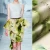 Import Green lotus leaf printed 100% organza silk printing raw silk silky satin fabric from China