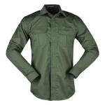 Green Outdoor Rip-Stop Training Tactical Long Sleeve Shirt