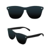 Guangzhou Factory One Piece Big Green Lens Polarized UV400 Protective Sun Shade Glasses Mens Sunglasses Eyewear