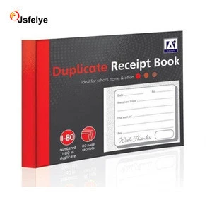 Half Size Duplicate Receipt Book Numbered Pages 1-80 With 2 Sheets Carbon Paper