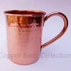 Handmade 100% Copper Moscow Mule Mug Customized Drinking Glass with Hammered Indian Copper Finish Directly Manufacturer Supplier