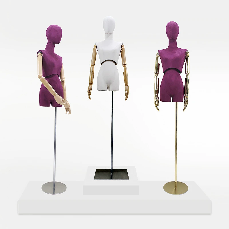 Buy Us Hot Sale Fashion Female Fabric Female Torso Window Display Mannequin  Female Mannequin With Wood Arms from Shenzhen Longgang District Senwei Jun  Model Prop Factory, China