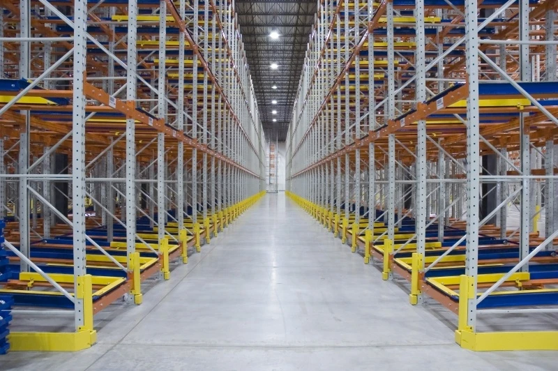 Heavy Duty Customized High Density Warehouse Pallet Storage Push Back Rack