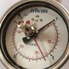 Heavy duty Pressure gauge (Full stainless steel ) with red pointer,Mod.118AL-M