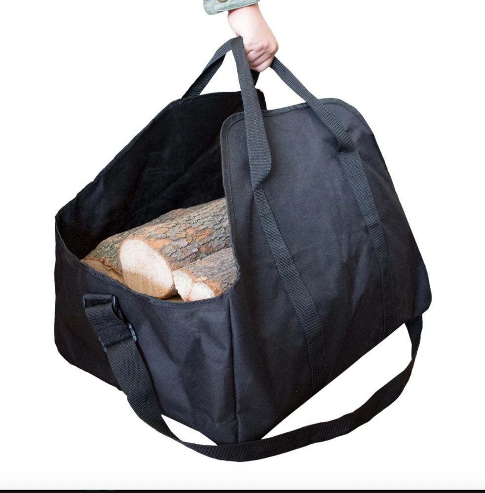 Heavy Duty Waterproof Polyester Firewood Log Carrier Tote Bag for Fireplaces &amp; Wood Stoves Log Holder Firewood Carrier
