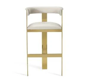 High back  metal Leg faux leather Bar Stool High Chair With Back counter stool