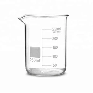 High borosilicate glass laboratory measuring beakers with handle