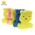 High density round shape colorful cellulose makeup remover sponge