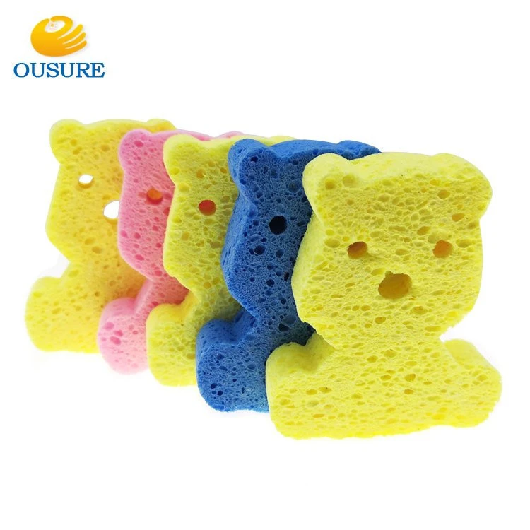 High density round shape colorful cellulose makeup remover sponge