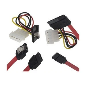 High quality 100 KLS brand red custom sata power cable