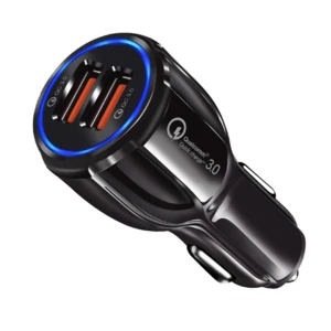 High Quality 2 USB Port Car Charger 5V 3.1A Quick Charge 3.0 Car Charger