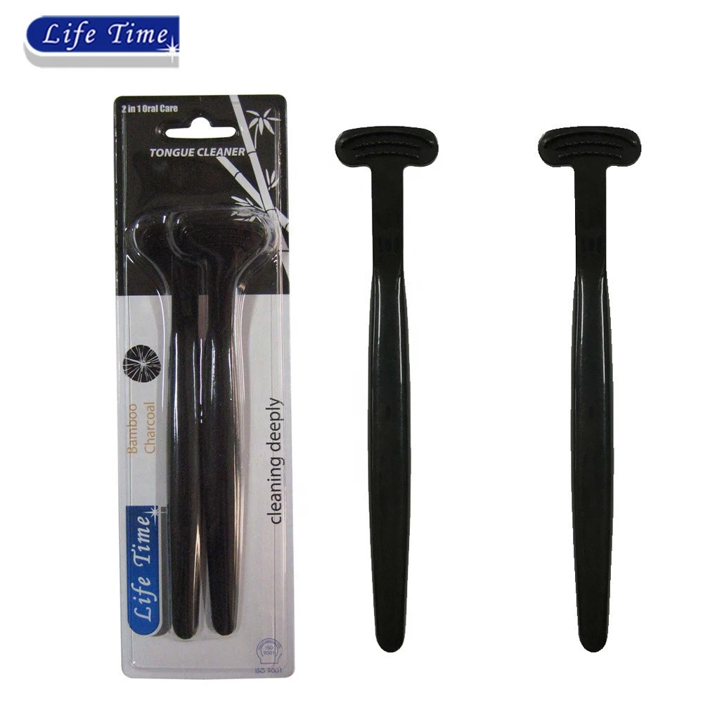 High Quality Best Selling Popular Oral Hygiene Bamboo Charcoal Cleaner Tongue Brush