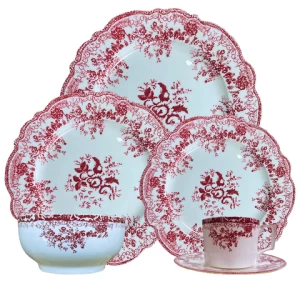 High Quality Heath Porcelain Plates Sets Restaurant Hotel Dishes Plates Ceramic Dinnerware Sets