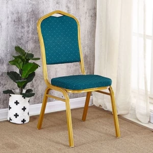 High Quality Hotel Specific Use Fabric cover Metal legs Cheap Price Stacking Banquet Chair