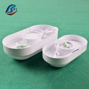 High Quality  Ip65 Waterproof PC White Oval Wall Mounted Outdoor garden Wall light Bulkhead Light LED Outdoor Wall Light