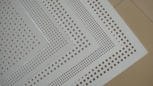 High Quality Rectangle Perforated Gypsum Board Decorative Custom Perforated Acoustic Gypsum Drywall Board Plasterboard