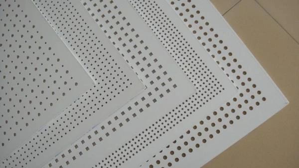 High Quality Rectangle Perforated Gypsum Board Decorative Custom Perforated Acoustic Gypsum Drywall Board Plasterboard