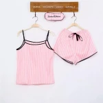 high quality silk women sleepwear 7 pcs set satin night dress nightgown  pyjamas