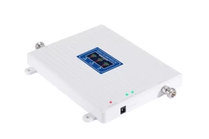 High quality  white  GSM DCS WCDMA  signal amplifier booster 70dB 2g 3g 4g  900/1800/2100 mhz  tri band mobile signal repeater