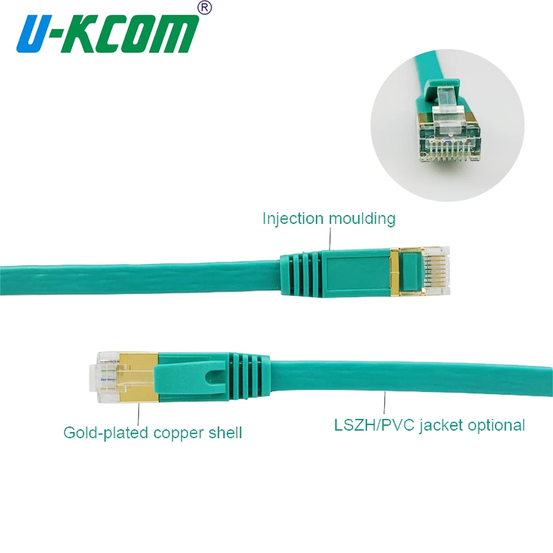 high speed ethernet cable cat7 rj45 Cat7 Flat Patch cord Cable