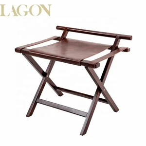 High Type Solid Wooden Luggage Rack With Shelf for Bedroom W0901412