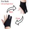 Hisen 1PC Black Free Size Artist Drawing Glove For Any Graphics Drawing 2 Finger Anti-fouling,both For Right And Left Hand