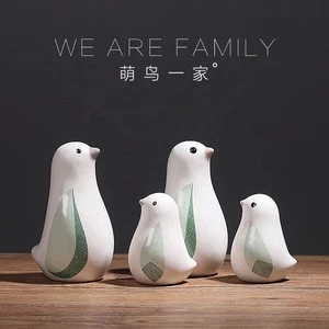 Home Furnishing Living Room Interior Simple Decorations Creative Ceramic Personality Small Cute Bird Nordic Decoration Home