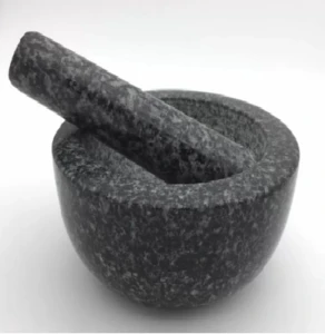 home use natural stone small granite Mortar with Pestle for kitchen herb Durable &amp; Easy to Use