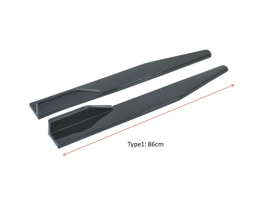 Honghang Factory Directly Supply Car Auto Spare Parts Body Protecter, New Style Black Glossy Universal Car Side Skirts Splitter