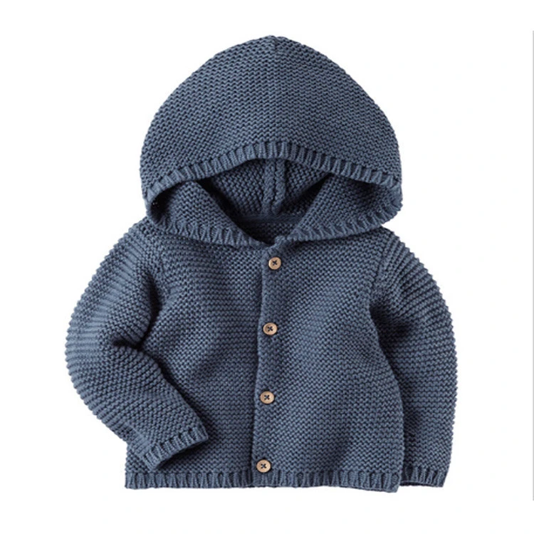 hoody Baby Sweater Design Cardigan With Button