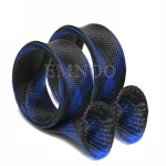 Hot Plastic Fishing Pole Rod Protector Cover PET Braided Sleeve