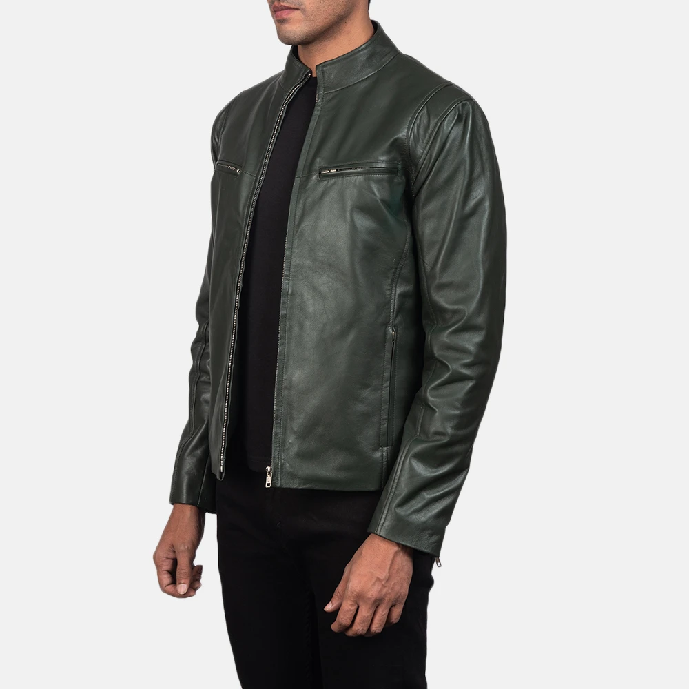 Hot product popular wholesale high quality men biker leather jacket
