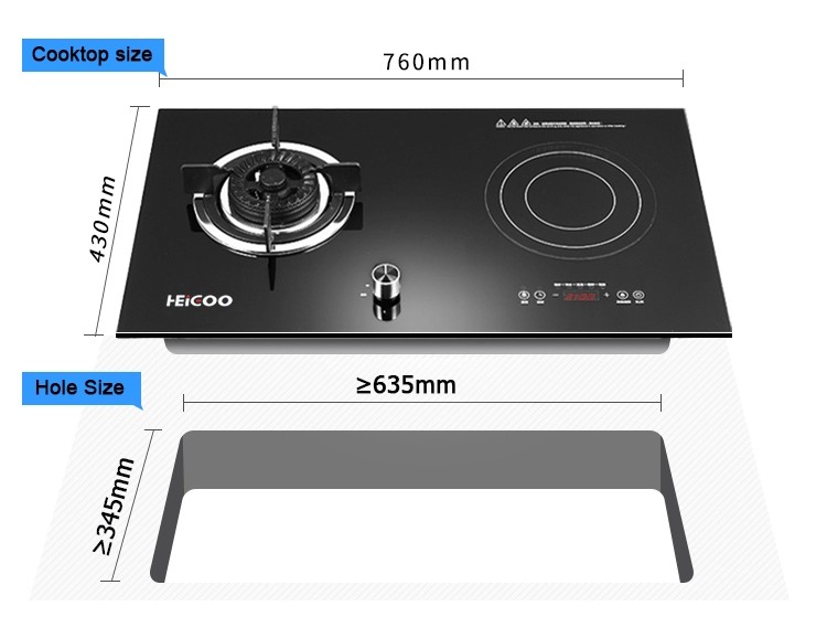 hot sale 2 burners built-in and countertop electric induction cooker and gas stove