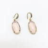 Hot Sale Korea Style  Jade Candy Stone Semi-Transparent Resin Color French Fishhook Brass Earring For Girls