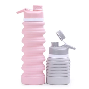 Hot Sale Outdoor Sports Leak Proof Bottle Foldable Collapsible Silicone Water Bottle
