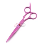 Hot Sale Pink Color Sharp Blade Barber Hair Scissors Set Professional Salon Hairdressing Cutting Thinning Scissors Barber Tools