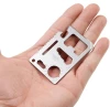 Hot Sale Portable Stainless Steel 11 in 1 Bottle Opener Survival Card Tool Fits with Custom Logo