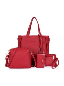 Hot Sale Wholesale Girls Bag Cheap Fashion Lady Bag Vintage Casual 4 pcs Women Handbag