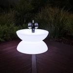 Hot sell illuminated led chair and table PE plastic led club bar set