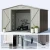 Import Hot-selling 8 x 10 FT Large Outdoor Storage Shed, Tall Metal Garden Sheds for Bike, Lawnmower, Garbage Can from China