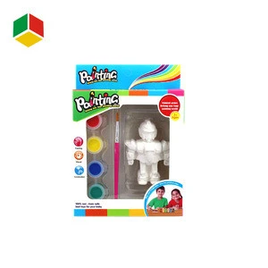 Hot Selling And Wholesale Diy Ceramic Kids Paint Toys Colored Drawing Robot Cheap Educational Toys For Kids