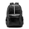 Hot Selling Fashion Leather Black Backpack With USB Leisure Large Capacity Bags For Men Backpack
