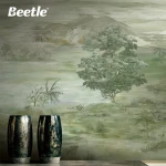 Hot selling floor wooden adhesive wall paper 3d wallpaper home decoration
