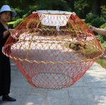 Hot selling heavy welded commercial folding king crab cage with three entrances