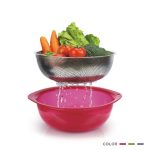 Hot selling kitchenware fruit and vegetable stainless steel colander