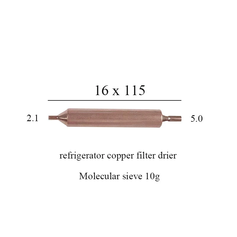Hot selling single outlet copper dry filter freezer refrigerator dry filters 16mmOD *115mm